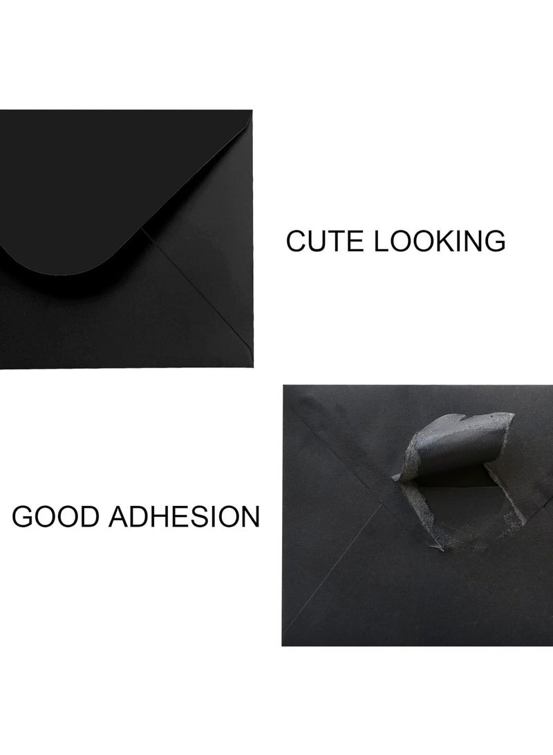 100 حزمة مظروف أسود A6 ، حجم 4x6 ، إغلاق الارتباط الرطب ، مثالي للدعوات ، التخرج ، حفل الزفاف ، 100 عدد - Image 4